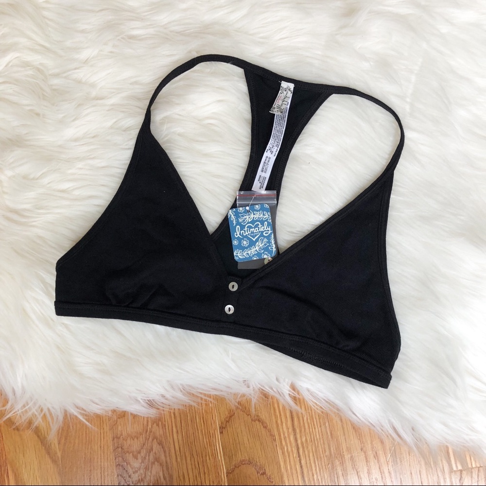 free people•black•bralette